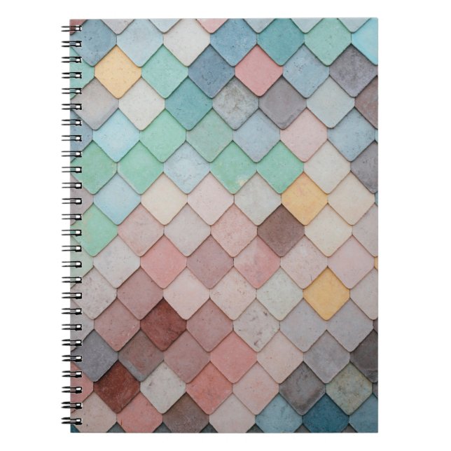 Cuaderno Los mosaicos dan forma al arte de patrones de text (Frente)