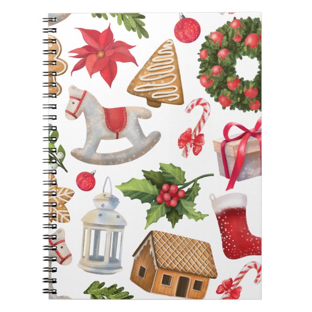 Cuaderno Los Navidades de Santa Claus bonitos dulces person (Frente)