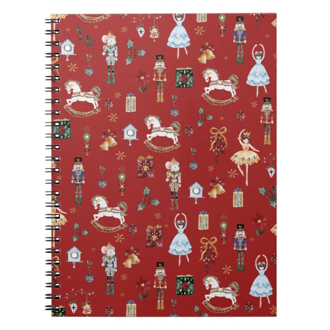 Cuaderno Los Navidades desnudos ballet rojo vintage (Frente)