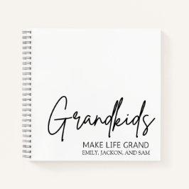 Cuaderno Los nietos manuscritos hacen la vida grandiosa