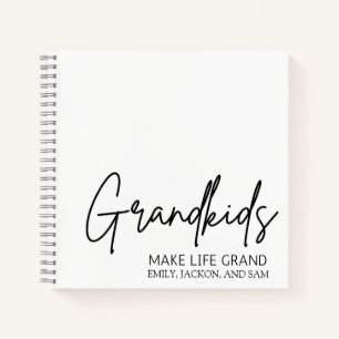 Cuaderno Los nietos manuscritos hacen la vida grandiosa