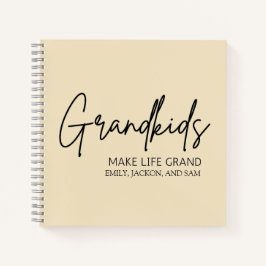Cuaderno Los nietos manuscritos hacen la vida grandiosa
