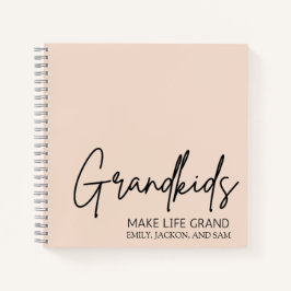 Cuaderno Los nietos manuscritos hacen la vida grandiosa