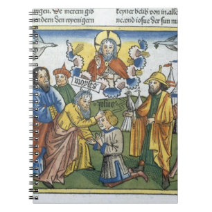 Cuaderno Los números 27 18-23 Moses ponen su mano sobre