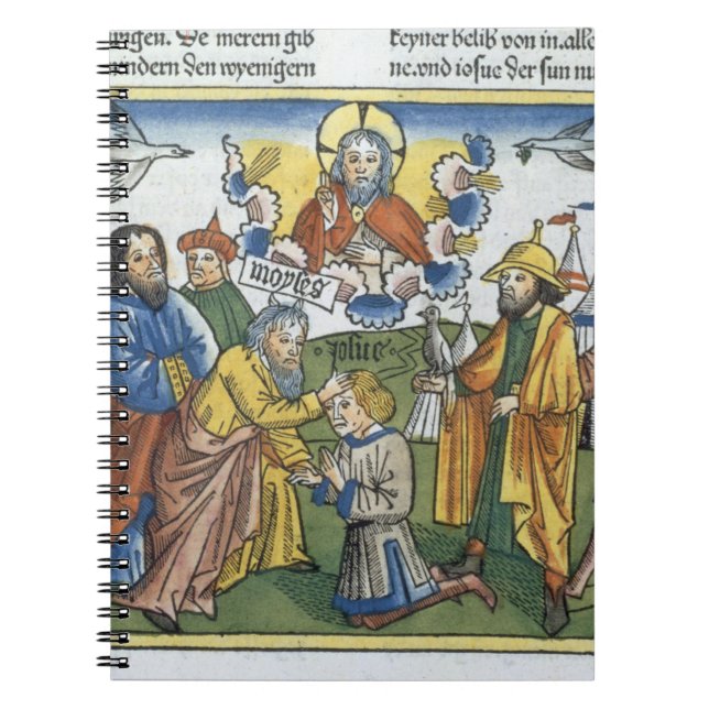 Cuaderno Los números 27 18-23 Moses ponen su mano sobre (Frente)