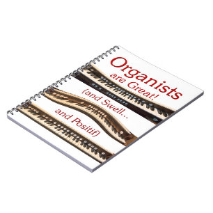Cuaderno Los organistas son grandes - las letras rojas