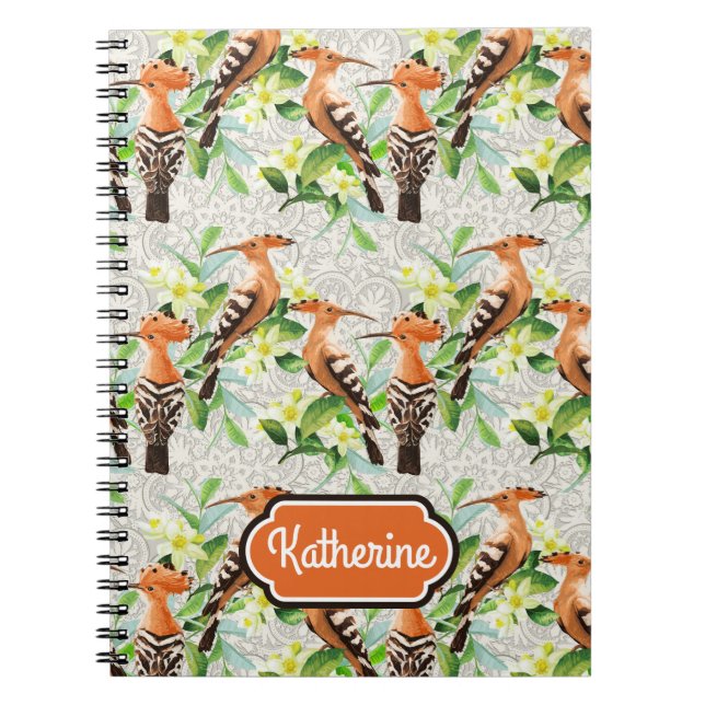 Cuaderno Los pájaros exóticos en el cordón el | añaden su (Frente)