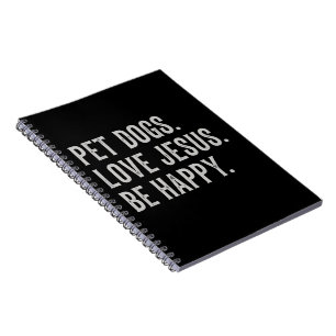 Cuaderno Los perros mascota aman a Jesús Sé feliz Amante de