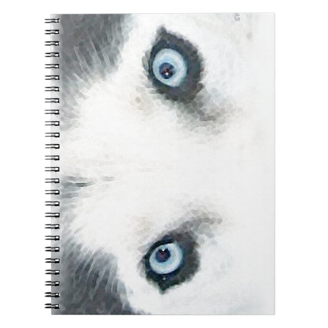Cuaderno Los perros observados azul pueden ver el viento (Frente)