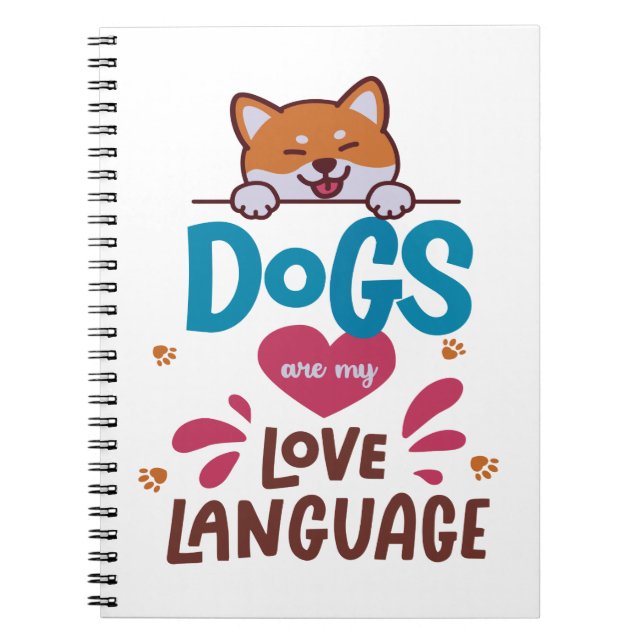 Cuaderno Los perros son mi lengua de amor (Frente)