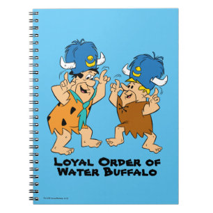 Cuaderno Los Picapiedra   Buffaloes de agua Fred y Barney