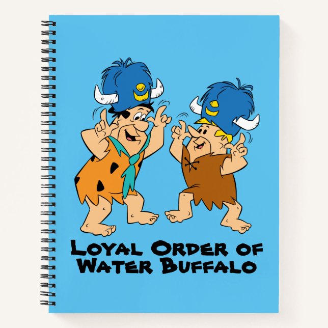 Cuaderno Los Picapiedra | Buffaloes de agua Fred y Barney (Anverso)