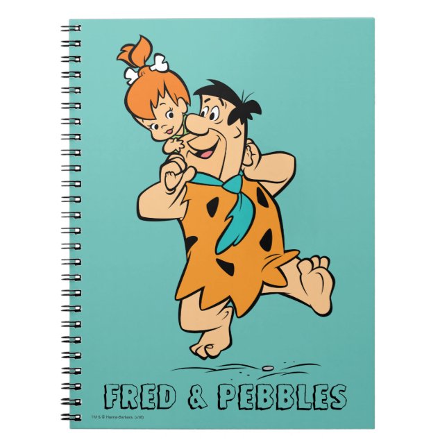 Cuaderno Los Picapiedra | Fred y Pebbles Flintstone (Frente)