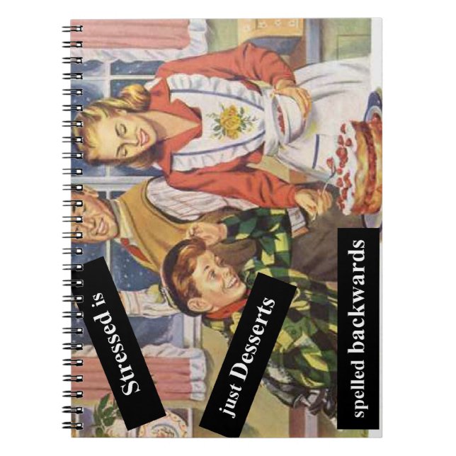 Cuaderno Los postres estresados se lanzan hacia atrás (Frente)
