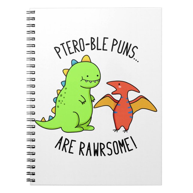 Cuaderno Los Puns Ptero-ble son divertidos y divertidos bol (Frente)