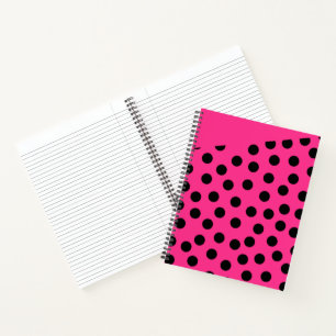 Cuaderno Los puntos de la polka negra rosados