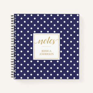 Cuaderno Los puntos de polka blanca sobre el fondo de la ma