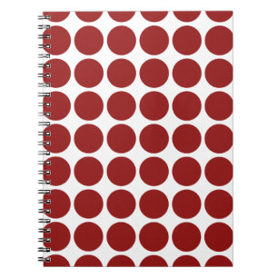 Cuaderno Los puntos rojos de la polka en blanco