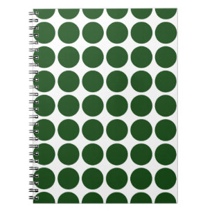 Cuaderno Los puntos verdes del polka en blanco