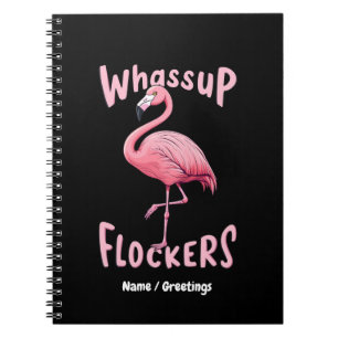 Cuaderno Los Relojes De Whassup Flamingo Diseñan Un Flamenz
