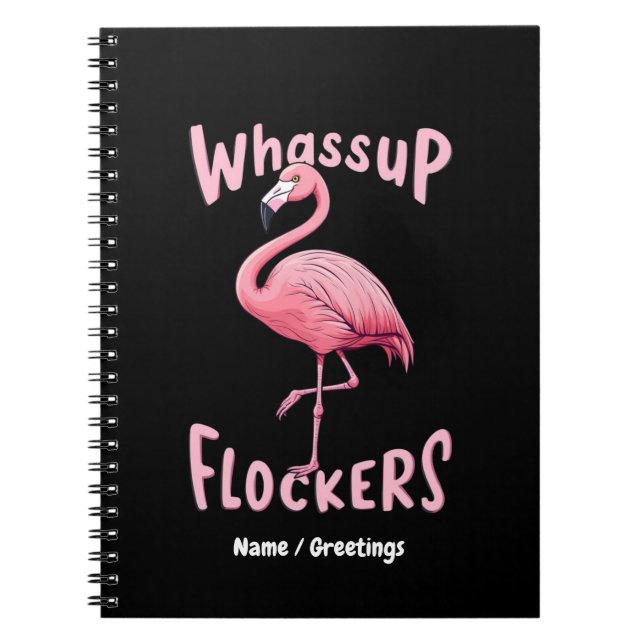 Cuaderno Los Relojes De Whassup Flamingo Diseñan Un Flamenz (Frente)