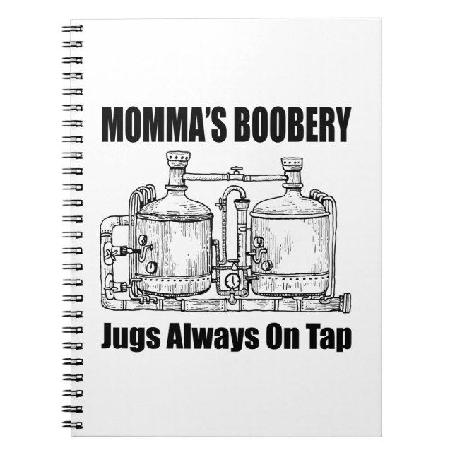 Cuaderno Los saltos de boobery de mamá siempre en juego (Frente)