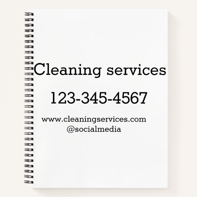 Cuaderno Los servicios de limpieza añaden número de direcci (Anverso)