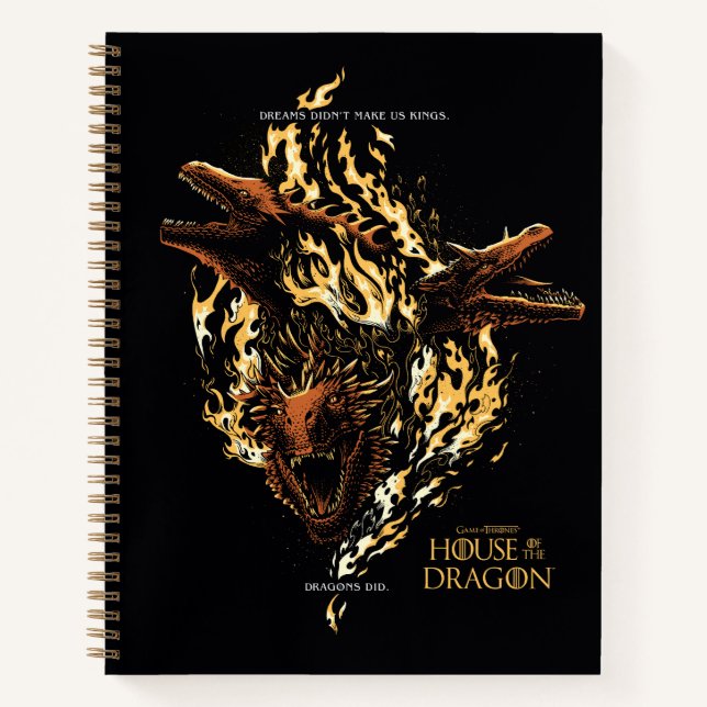 Cuaderno Los sueños no nos hicieron reyes. Los dragones sí. (Anverso)