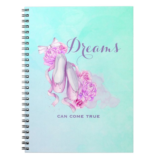 Cuaderno Los sueños pueden venir verdaderas pantuflas de ba (Frente)