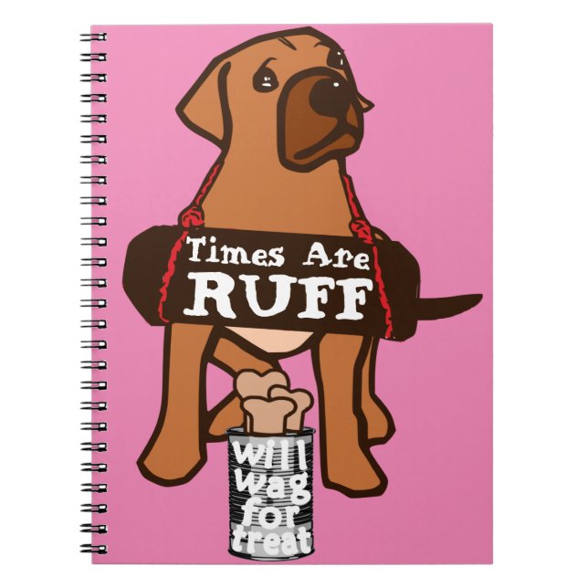 Cuaderno Los Tiempos Son Un Ridgeback De Cachorro Marrón Ru (Frente)