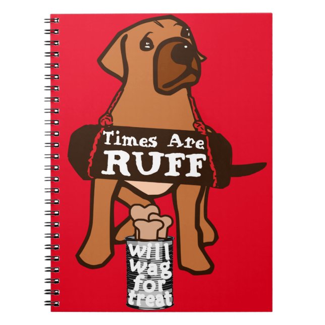Cuaderno Los Tiempos Son Un Ridgeback De Cachorro Marrón Ru (Frente)