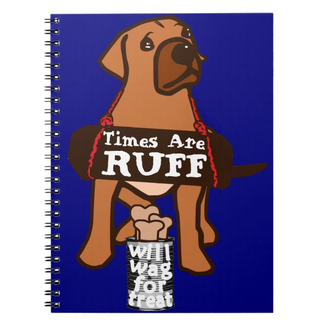 Cuaderno Los Tiempos Son Un Ridgeback De Cachorro Marrón Ru (Frente)