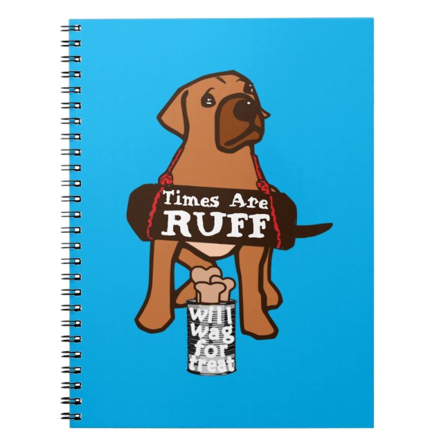 Cuaderno Los Tiempos Son Un Ridgeback De Cachorro Marrón Ru (Frente)