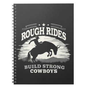 Cuaderno Los viajes duros construyen vaqueros fuertes en el
