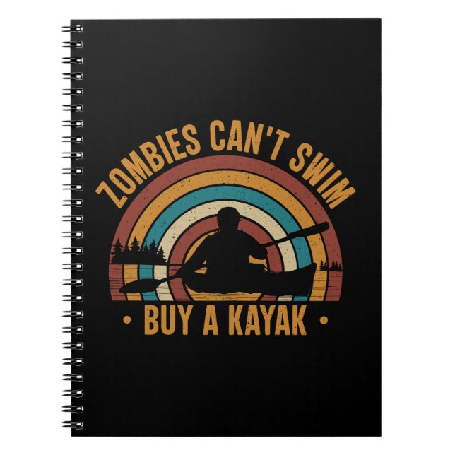 Cuaderno Los zombies no pueden nadar comprando un Kayak (Frente)