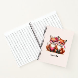 Cuaderno Los zorros Naranjas cutáneos en el amor