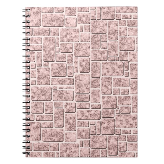 Cuaderno Lote de mármol # loft #mármol #rosa (Frente)