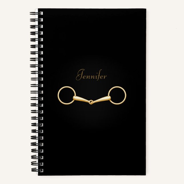 Cuaderno Lote de Snaffle Gold Personalizado 5.5"x8" Ecuestr (Anverso)