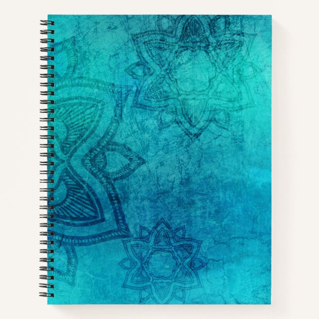 Cuaderno Loto texturizado azul (Anverso)