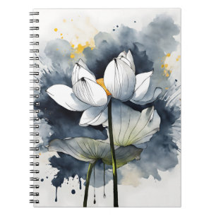 Cuaderno Lotus - Flores de acuarela