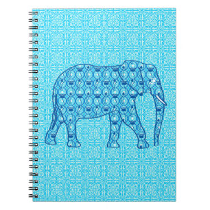 Cuaderno Lotus flower elephant - turquoise