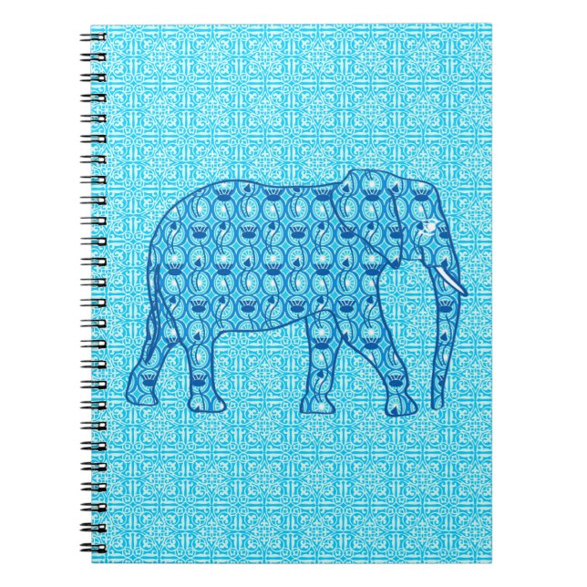 Cuaderno Lotus flower elephant - turquoise (Frente)