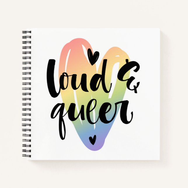 Cuaderno Loud & Queer | Corazón acuarela (Anverso)