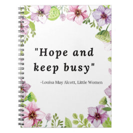 Cuaderno Louisa May Alcott, pequeñas mujeres citan