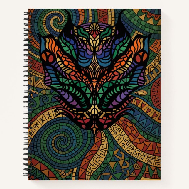 Cuaderno Loulou Arts Mosaic 8.5" x 11" Deluxe Notebook (Anverso)