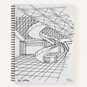 Cuaderno Louvre bajo la pirámide   París, Francia