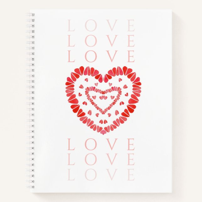 Cuaderno LOVE 8.5x11 portátil espiral (Anverso)
