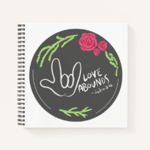 Love Abounds Floral ASL Notebook