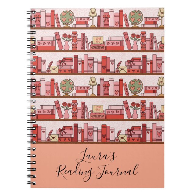 Cuaderno Love and Romance Bookshelf Reading Journal (Frente)