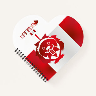 Cuaderno  LOVE Castor/ Maple Bandera Canada by Masanser